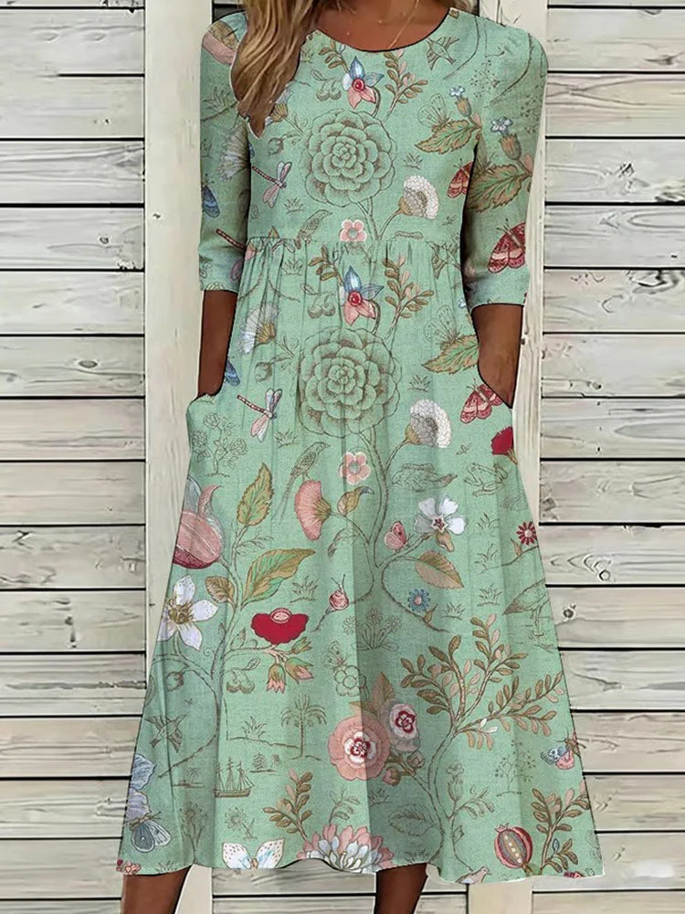 Florence Flattering Tummy-Control Midi Dress - greatdealsin