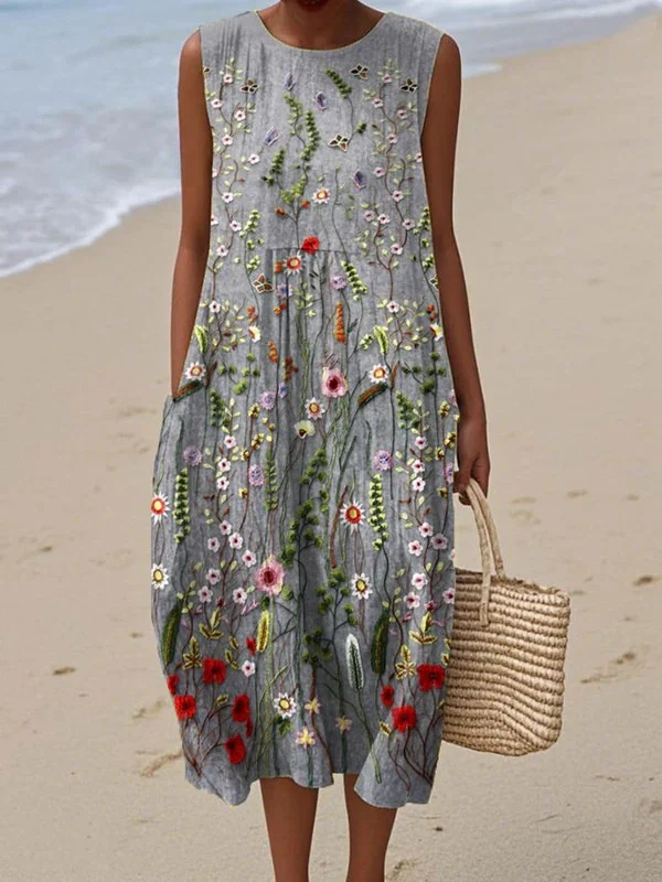 Cara Wildflower Midi Dress - greatdealsin