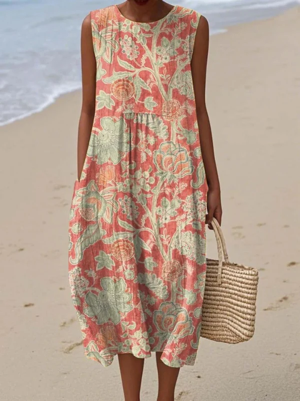 Beth Floral Midi Dress - greatdealsin
