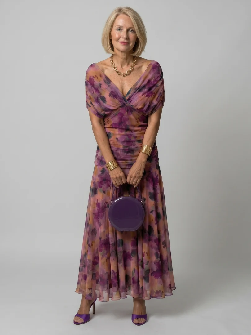 Calen Off Shoulder Flow Midi Dress - greatdealsin