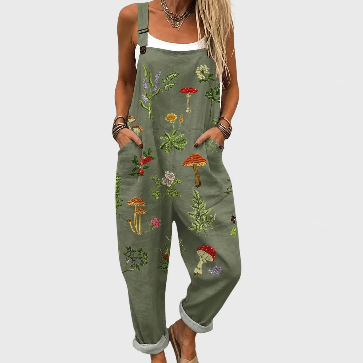 Comfortable Printed Jumpsuit - greatdealsin