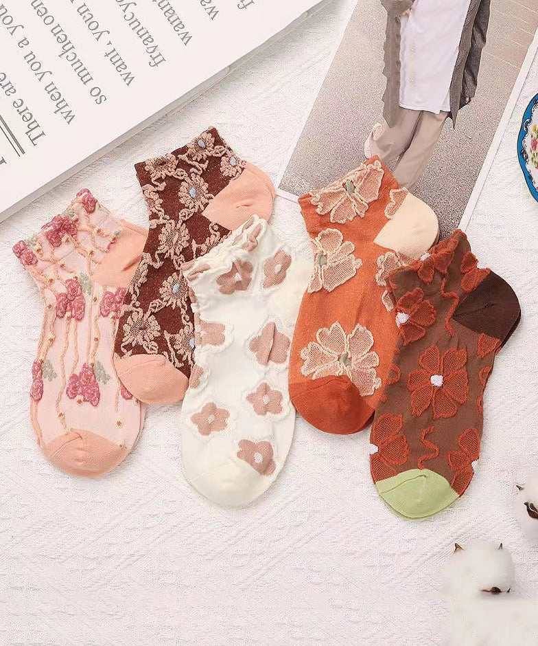 Beautiful Comfy Jacquard Cotton Ankle Socks - greatdealsin