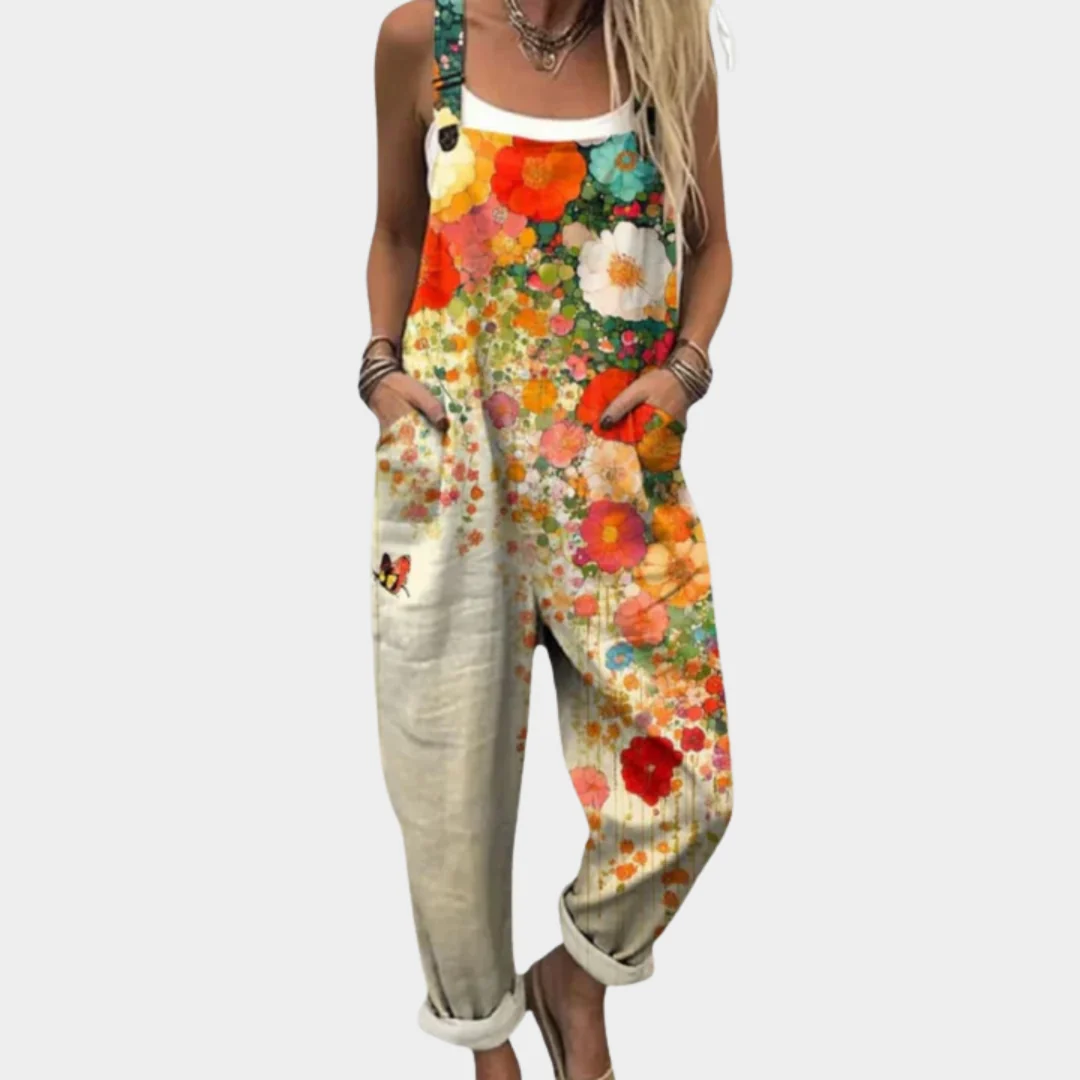 Comfortable Printed Overalls - greatdealsin