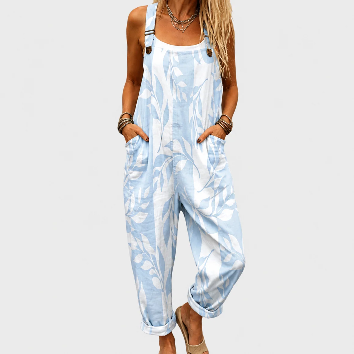 Comfortable Printed Jumpsuit - greatdealsin