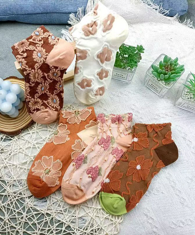 Beautiful Comfy Jacquard Cotton Ankle Socks - greatdealsin