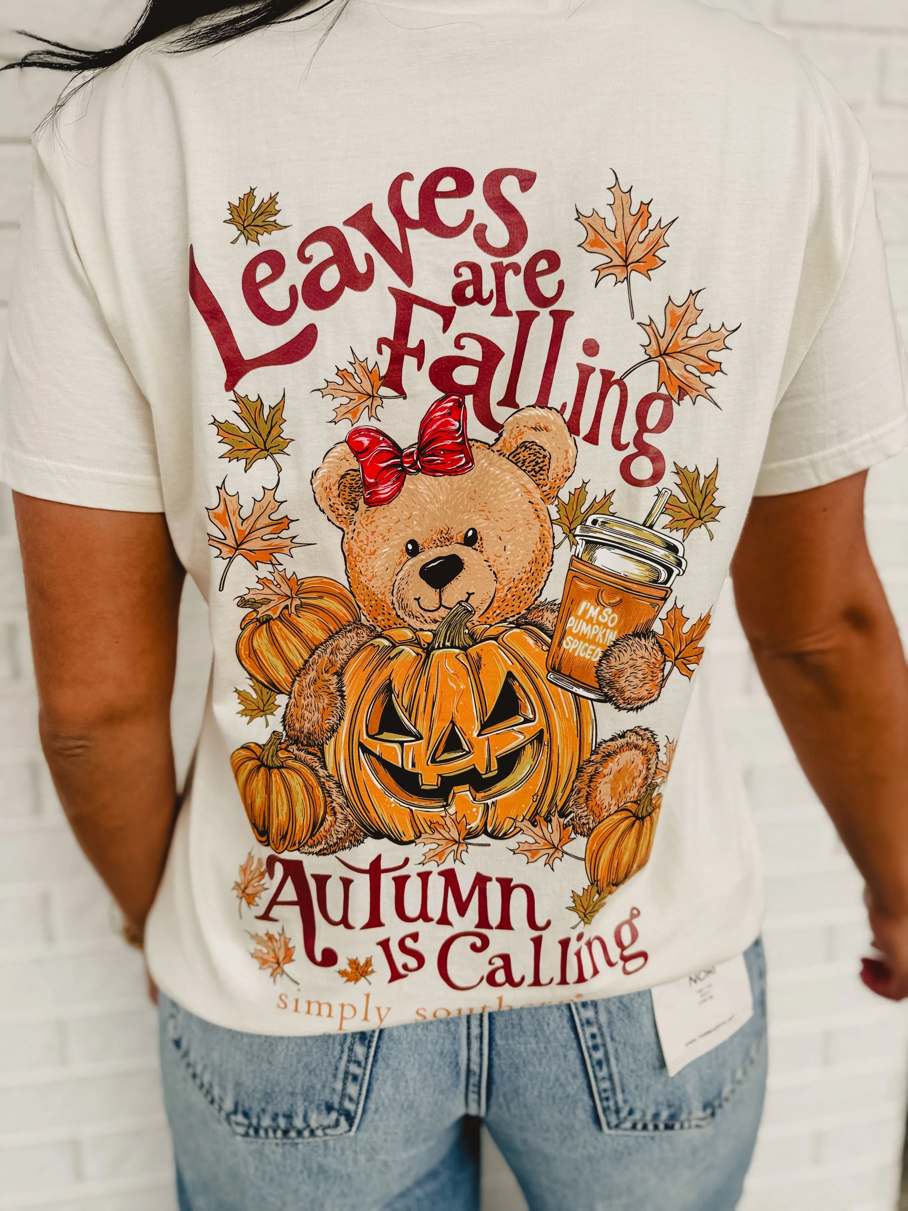 Autumn Calling Graphic Tee - Cream