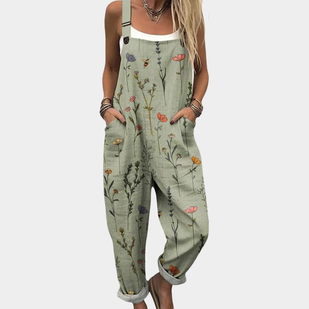 Comfortable Printed Overalls - greatdealsin