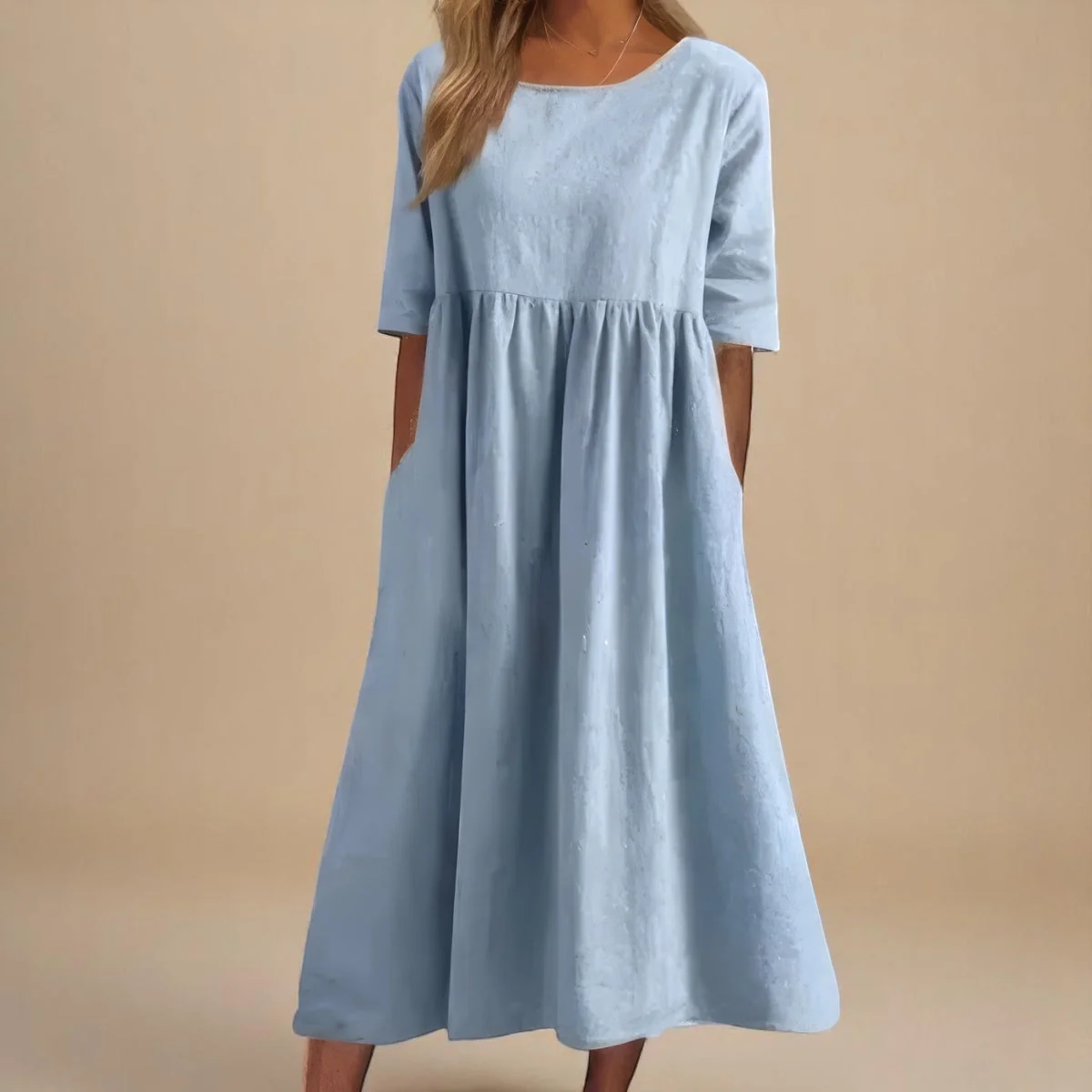 Emily Classic Mid Sleeve Dress - greatdealsin