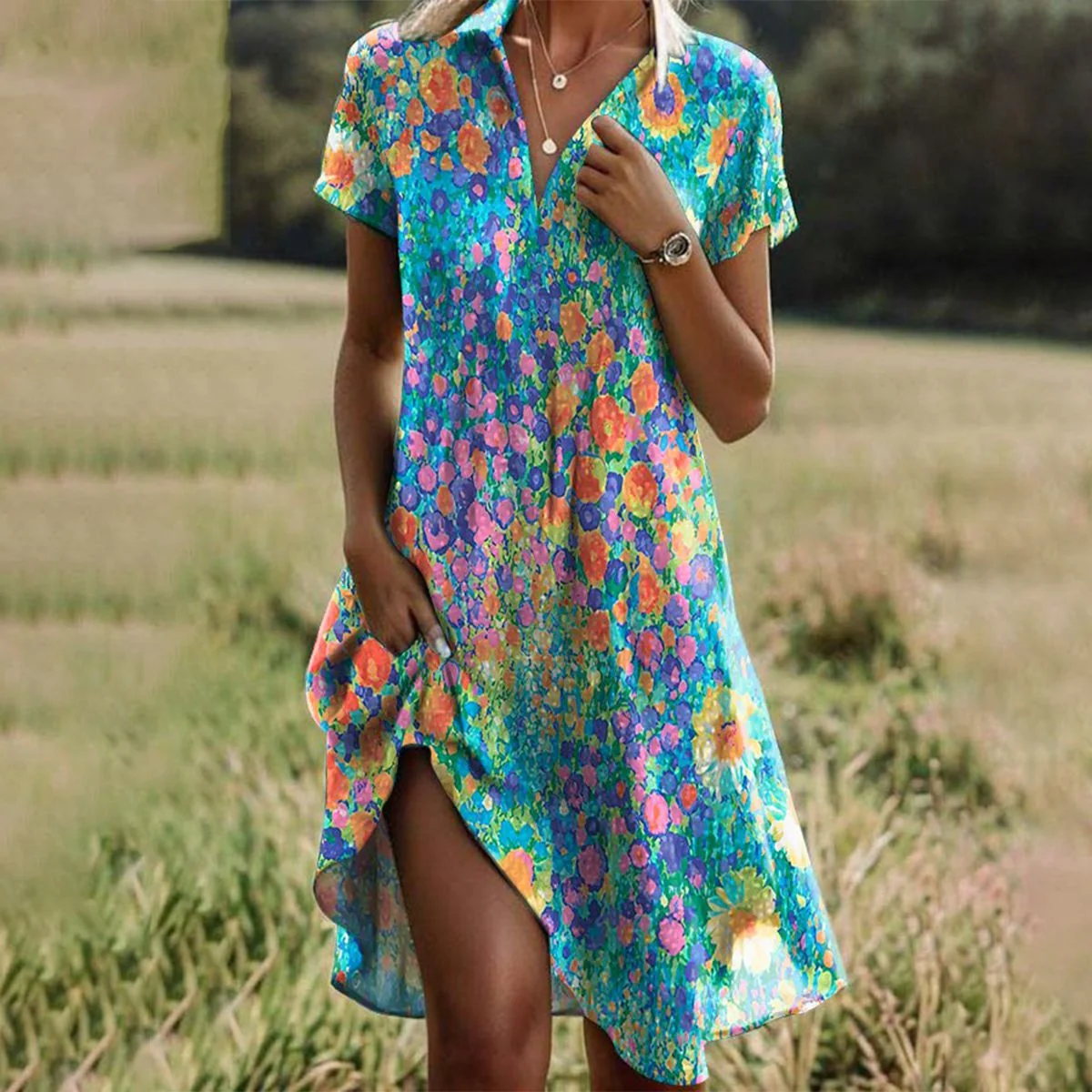 Tansy Summer Midi Dress - greatdealsin