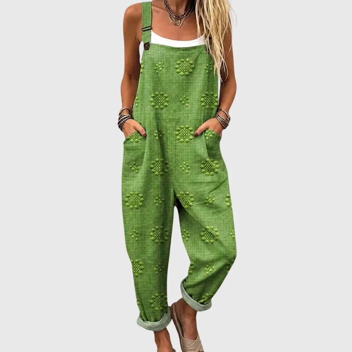 Comfortable Printed Overalls - greatdealsin