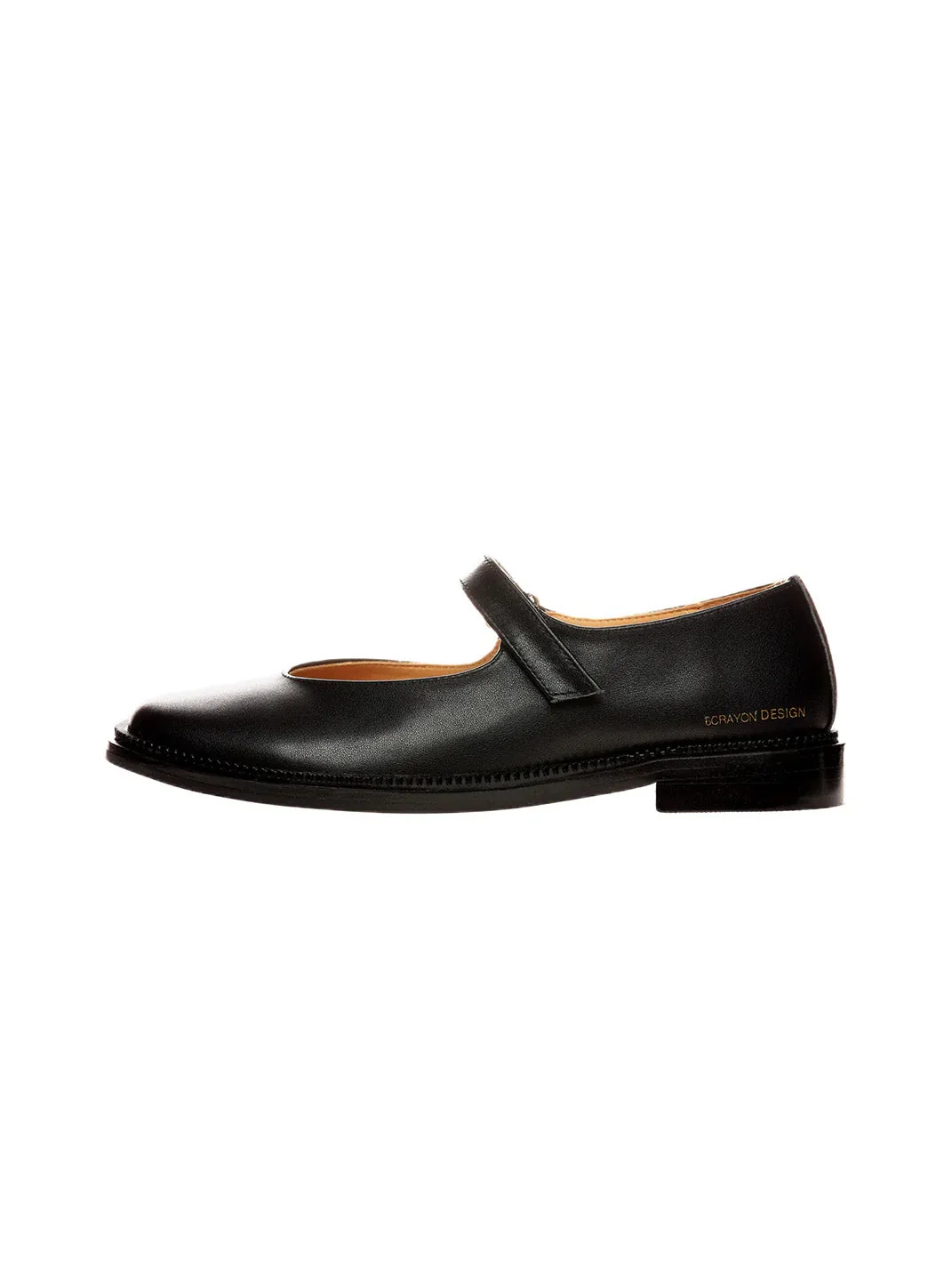 Black Leather Strap Mary Janes - greatdealsin