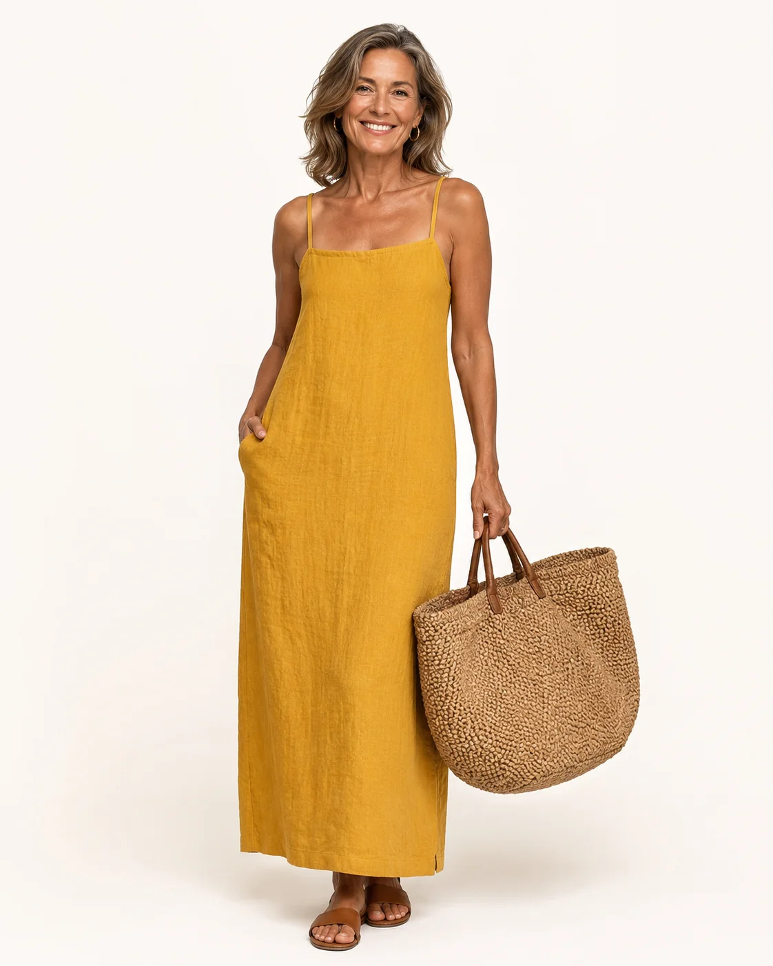 Livia Breezy Linen Maxi Dress - greatdealsin