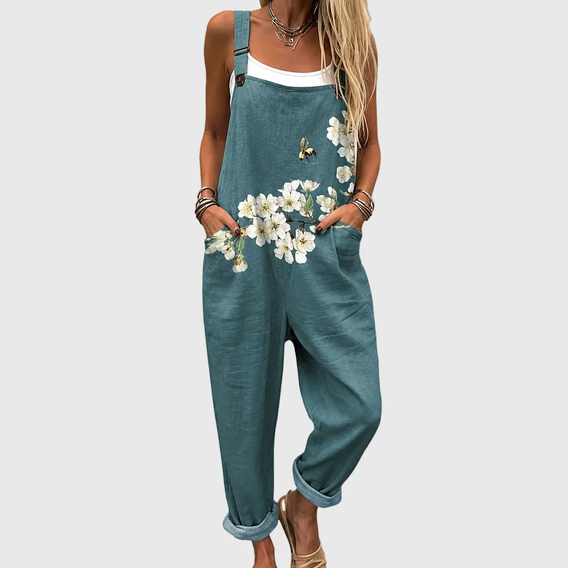 Floral Relax Garden Overall - greatdealsin