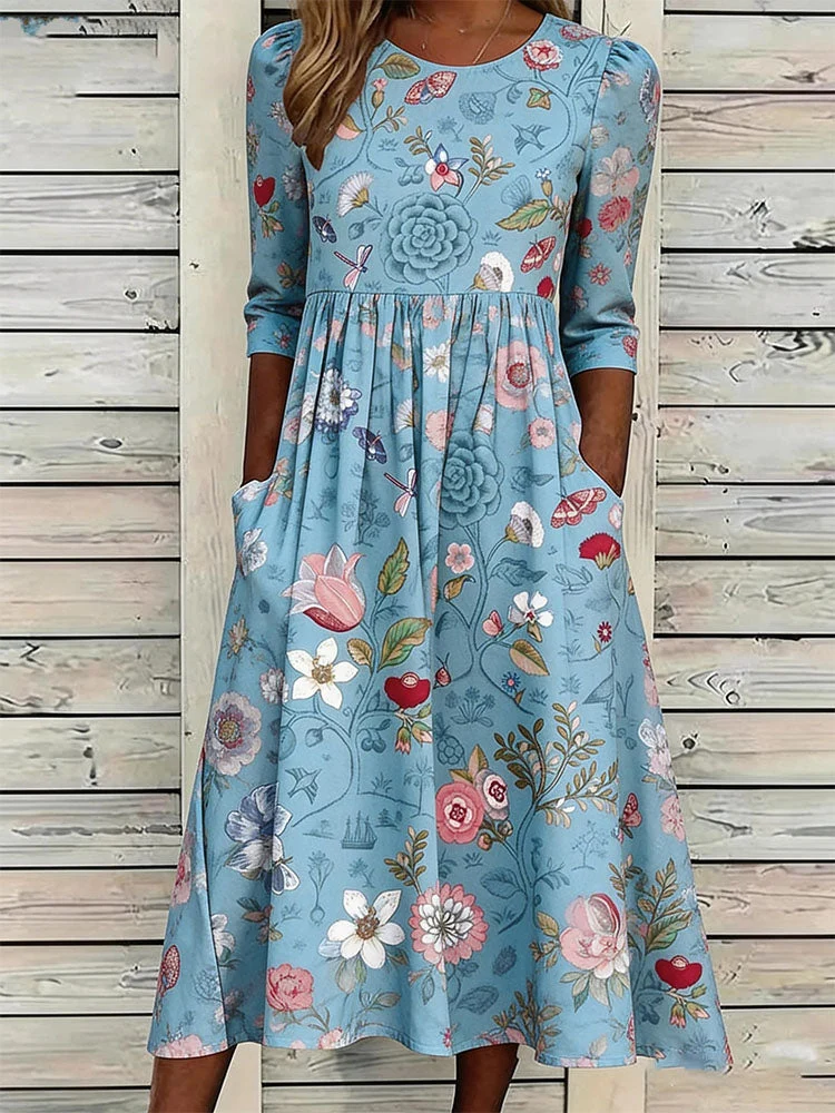 Florence Flattering Tummy-Control Midi Dress - greatdealsin