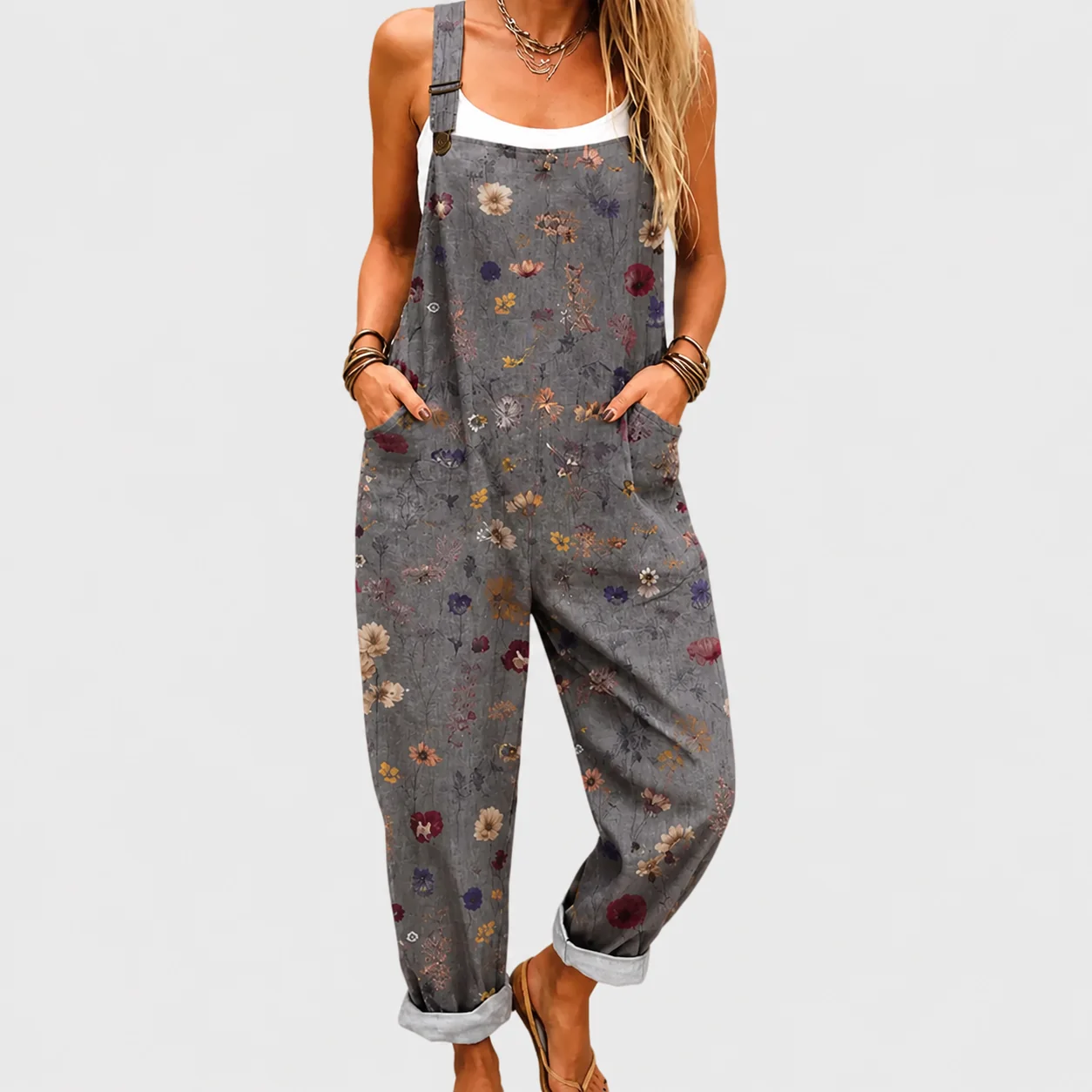 Comfortable Printed Jumpsuit - greatdealsin
