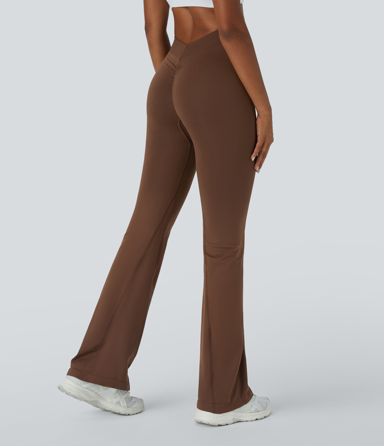 Seamless Flow High Waisted Ruched Yoga Flare Pants